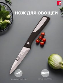 Нож для овощей 9см, нерж.ст., пластик, Resa, BERGNER, арт.BG-4066